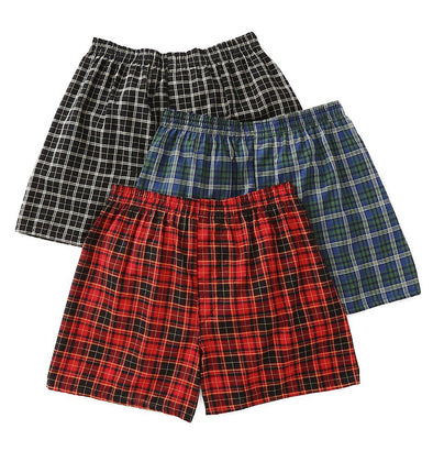 Fruit of the Loom Men's Assorted Tartan Plaids Wov