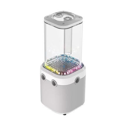 Corsair iCUE LINK XD6 RGB ELITE Pump/Reservoir Unit – FlowDrive Max Pump, Built-In Temperature Sensor, 22 Addressable RGB LEDs, 440ml Transparent Nylon Reservoir – White