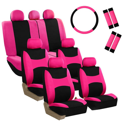 FH Group Light & Breezy Cloth Car Seat Covers, 7 S