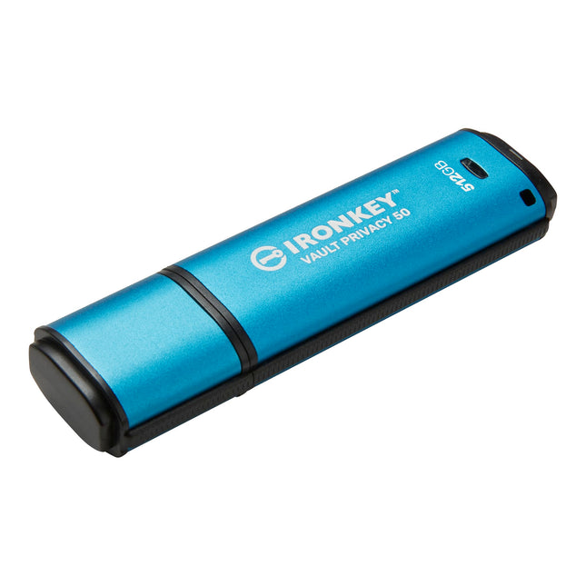 Kingston IronKey Vault Privacy 50 Unidad USB cifrada XTS-AES de 256 bits y certificada FIPS 197 para protección de datos - IKVP50/512GB