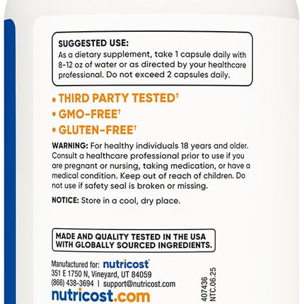 Nutricost Boron Capsules 5mg, 240 Vegetarian Capsules - Gluten Free and Non-GMO