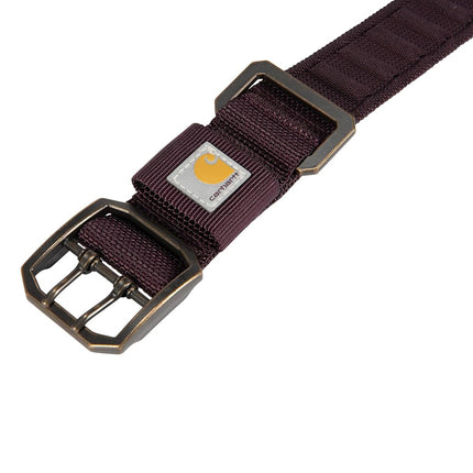 Carhartt Pet Fully Adjustable Wide Webbing Collar for Dogs, Heavy Duty Nylon for Walking & Training, Deep Wine, Large