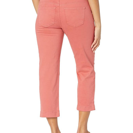 Gloria Vanderbilt Women's Amanda Pull on Capri Regular Jeans, Persimmon, 4