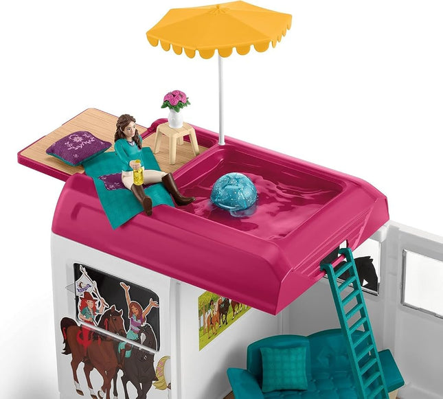 Schleich Horse Club – Horse Transporter Playset, Realistic Equestrian Vehicle Toy for Kids Ages 3+