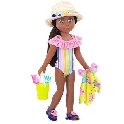 Glitter Girls 14 Inch Doll Clothes Beach Day Rays Swim Set, Outfits, Deluxe