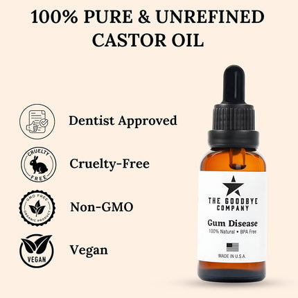 Goodbye Gum Disease - Organic Home Remedy for Oral Gum Disease | 100% Pure Neem and Clove Essential Oils for Oral Care | Effective and Natural Gingivitis Treatment