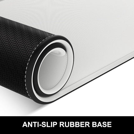 Hsurbtra Desk Pad, 32" x 16" Premium-Textured Desk Mat, Stitched Edge Anti-Slip Waterproof Rubber Mouse Pad, L Extended Computer Mat for Office Gaming Laptop Keyboard Space Gray