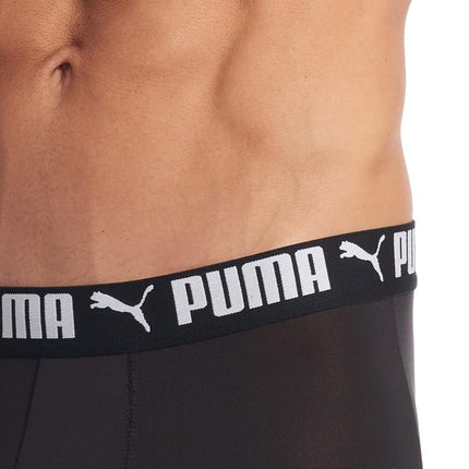 PUMA Men's 3 Pack Athletic Fit Boxer Briefs, Puma Black, XL