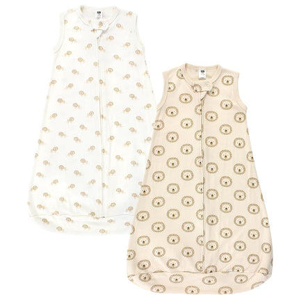 Hudson Baby BabyCotton Long-Sleeve Wearable Sleeping Bag, Sack, Blanket, Brave Lion Sleeveless, 0-3 Months