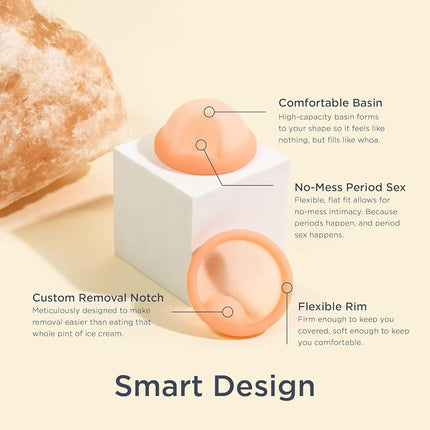 Saalt Menstrual Disc Reusable Period Disc Small Coral