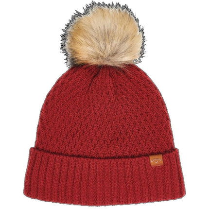 Callaway Golf Women's Pom Pom Beanie Hat (2022 Edition) Dark Red