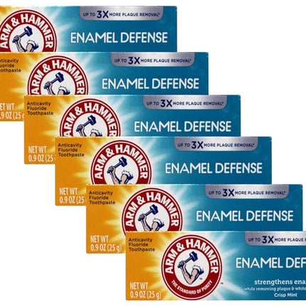 Arm & Hammer Truly Radiant Bright & Strong Whitening Toothpaste .9 Oz Travel Size (Pack of 6)