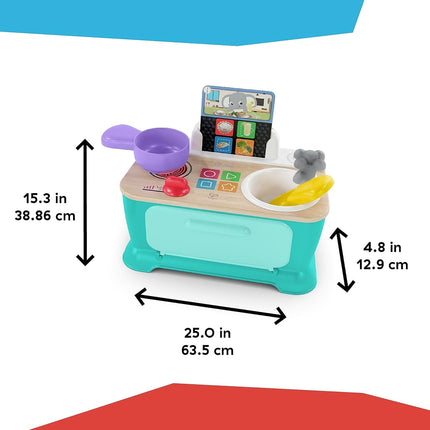 Baby Einstein + Hape Magic Touch Kitchen Pretend to Cook Toy with Real Sounds and Music, for Ages 9 Months and Up