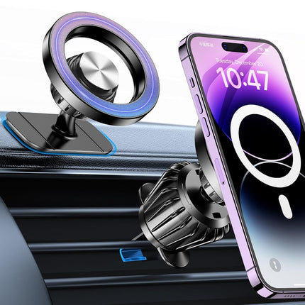 for Magsafe Car Mount Vent【Strong Magnets】Magnetic Phone Holder Car Phone Holder Air Vent Phone Mount【Flexible Positioning】Magnetic Phone Mount for iPhone 17 16 15 14 & MagSafe Case with Metal Ring