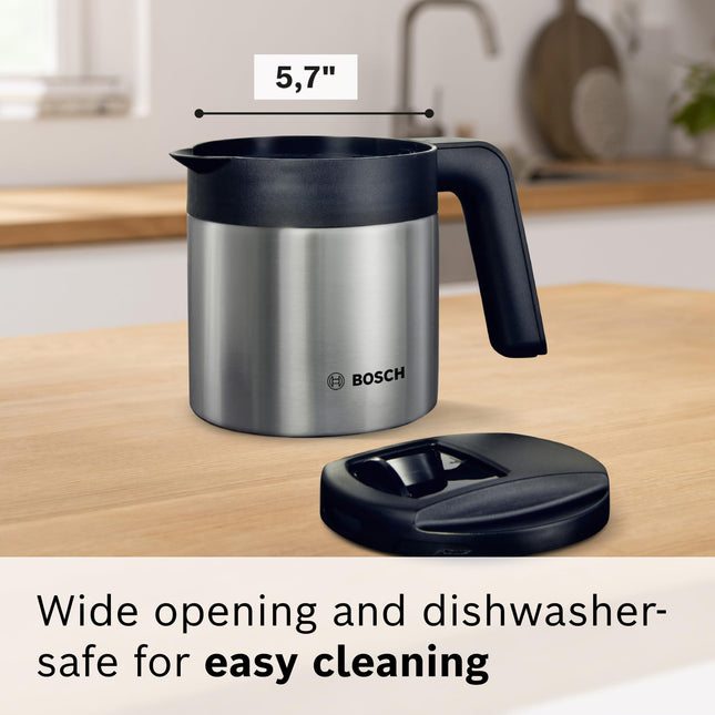 Original Bosch TCZ8007UC Coffee Pot, 1L or 33.8 fl. oz., Stainless Steel, For Bosch 800 Series VeroCafe Fully Automatic Espresso Machines