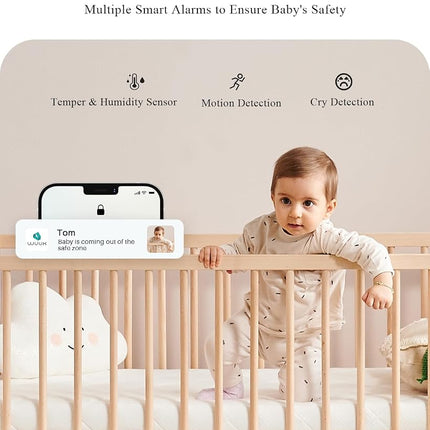 WUUK 2K Baby Monitor with Camera and Audio (Blue)