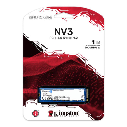 Kingston NV3 NVMe PCIe 4.0 Internal SSD 1TB M.2 2280-SNV3S/1000G