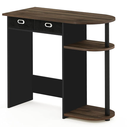 Furinno Go Green Home Laptop Notebook Computer Desk, Study Desk, Writing Desk, Columbia Walnut/Black/Dark Brown