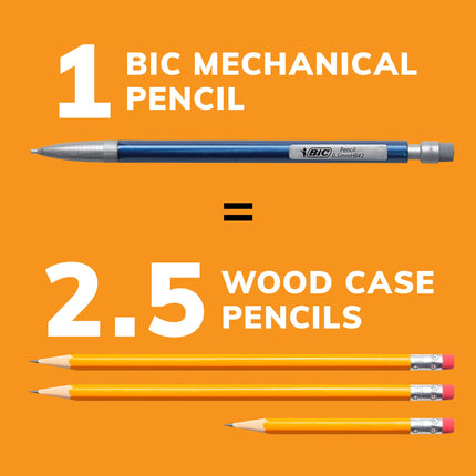 BIC Variety Pack, Assorted Sizes, 0.5mm, 0.7mm, 0.9mm, Refillable Design for Long-Lasting Use (Pack of 3, 180 Count Total)