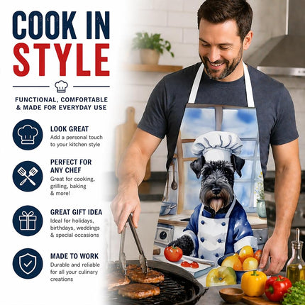 Tablier de cuisine Caroline's Treasures Kerry Blue Terrier Le Chef pour hommes et femmes, unisexe, grande taille, multicolore, idéal pour la cuisine, la pâtisserie, l'artisanat, le jardinage