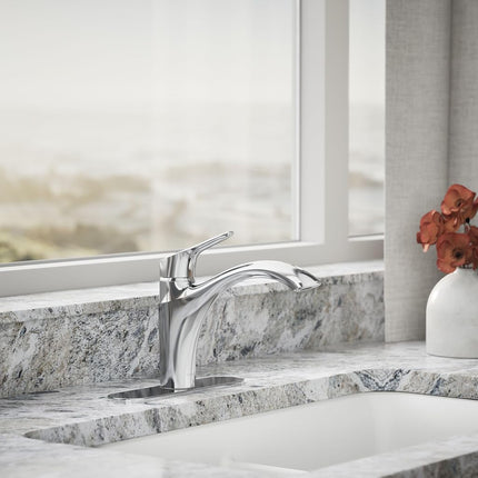 Kohler 30470-CP Rival Single Handle Swing Spout Kitchen Faucet, Polished Chrome, 1.5 gpm