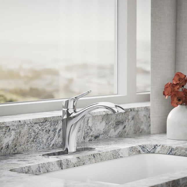Kohler 30470-CP Rival Single Handle Swing Spout Kitchen Faucet, Polished Chrome, 1.5 gpm