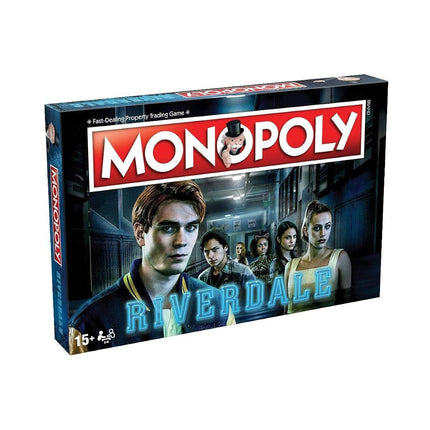 Winning Moves Riverdale Monopoly Board Game, Join Veronica, Archie, Jughead, Betty, Cheryl and Pop, advance to Sunnyside Trailer Park, Sweetwater River and The Pembrooke, for players aged 8 plus