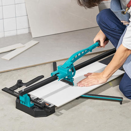 VEVOR Manual Tile Cutter, 800mm/32inch, Porcelain Ceramic Tile Cutter with Tungsten Carbide Cutting Wheel, Infrared Positioning, Anti-Skid Feet, Durable Rails for professional installers or beginners