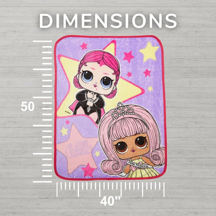 Franco LOL Surprise! Couverture polaire douce au toucher soyeux pour enfants, 102 x 127 cm, (produit sous licence officielle)
