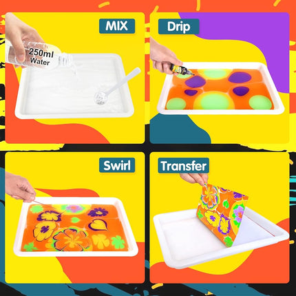 Water Marbling Paint for Kids - Arts and Crafts Kits for Girls & Boys 3+