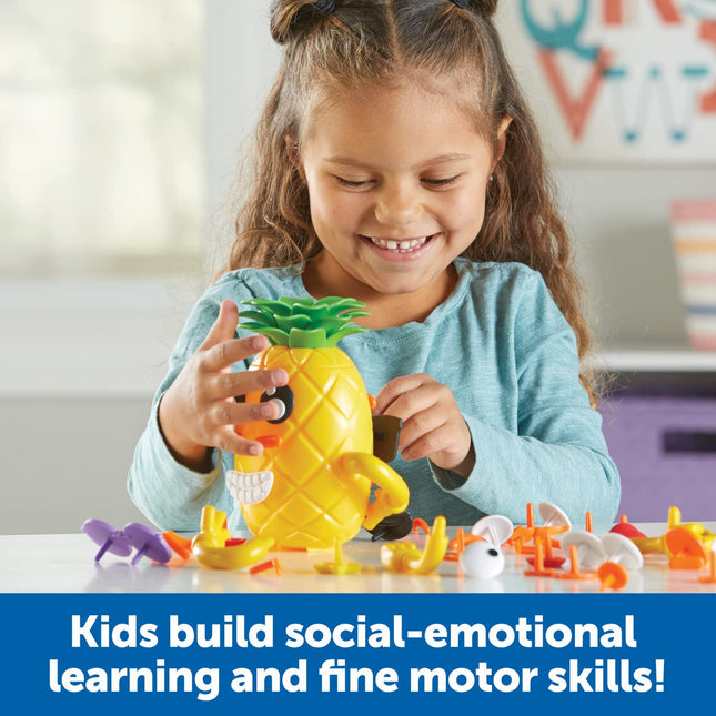 Learning Resources Big Feelings Pineapple Deluxe Set, Social Emotional Toys for Toddlers, Sensory Toys for Autistic Children, Speech Therapy Materials, 50 Pieces, Ages 3+