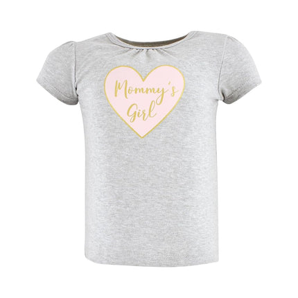 Camisetas de manga corta Hudson Baby unisex para bebé, Girl Mommy, 3T