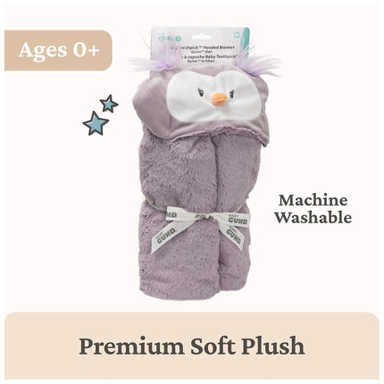 GUND Baby Lil’ Luvs Hooded Blanket, Quinn Owl, Ultra Soft Plush Security Blanket for Babies and Newborns