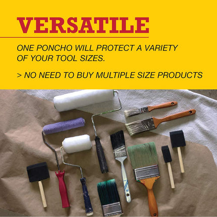 Allway Paint Poncho pon-br Brush Cover Paint Poncho, Size, Green Packaging, 5 Pack