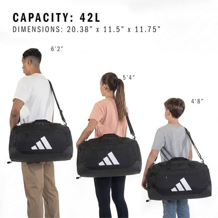 adidas Defender 5 Large Duffel Bag (100 L), Black, One Size, Defender 5 Small Duffel Bag (42 L)