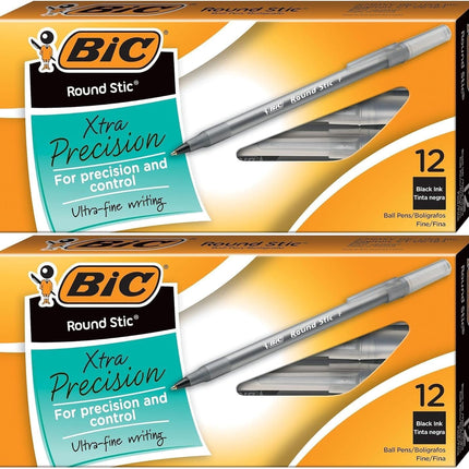 BIC Round Stic Xtra Precision Ball Pen, Fine Point