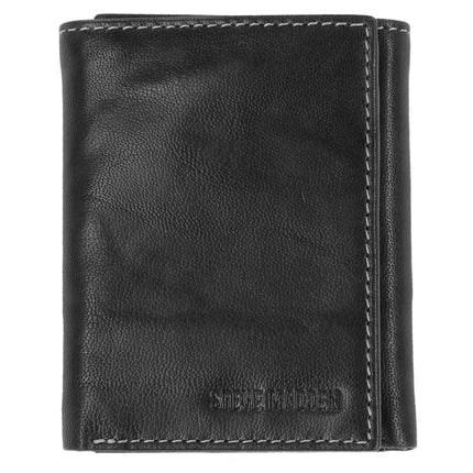 Steve Madden mens Leather Rfid Extra Capacity Atta