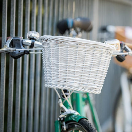 BELL Tote 300 Small Wicker Basket Front Handlebar - White