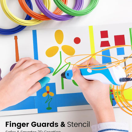 20 Colors 3D Pen Filament Pla Refills, 16 ft per Color 1.75mm Premium Filament for 3D Printing Pen Comes with 2 Finger Caps & 3D Pen Drawing Guide Book Compatible with MYNT3D SCRIB3D myriwell 3D Pen