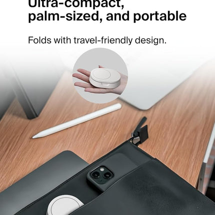 Belkin Convertible Magnetic Charging Stand 15W - MagSafe-Compatible Fast Qi2 Charger, iPhone Charger for Apple iPhone 16, 16 Plus, 16 Pro, 16 Pro Max, iPhone 15 & 14, Apple Airpods Pro, & More - White