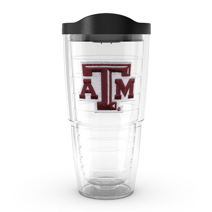 Tervis Texas A and M University Emblem Individual Tumbler with Black Lid, 24 oz, Clear