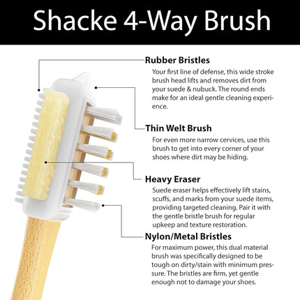 Suede & Nubuck Leather Brush Cleaner Parent, White, 3 - Brush w/ Side Eraser