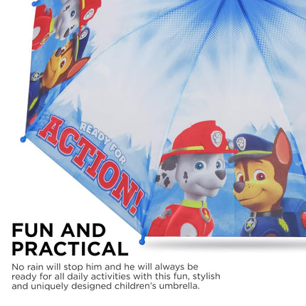 Nickelodeon Boys' Little Paw Patrol Character Slicker and Umbrella Rainwear Set, Light Blue, Age 2-3