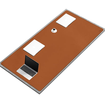 Vyaaa Desk Mat on top of Desks, 160 x 80cm PU Leat