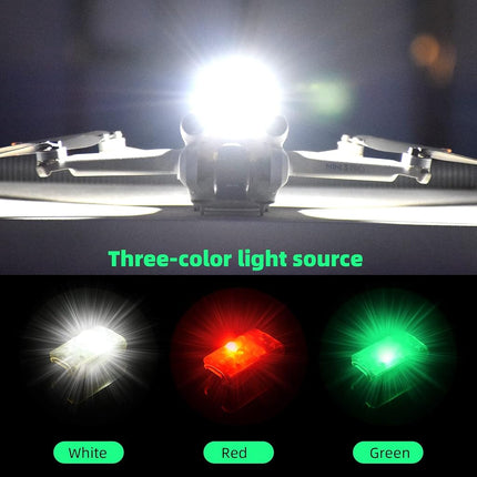 HeiyRC 2PCS Drone Strobe Night Light, FAA Flight Anti Collision Rechargeable LED Lighting Lamp for DJI Air 3S, Mavic 3, Mini 4 Pro, Air 2S, Mini 2, Avata 2 Neo