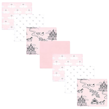 Hudson Baby Unisex Baby Cotton Flannel Receiving Blankets Bundle, Fairytale Princess, One Size