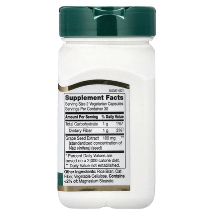 21st Century Grape Seed Extract Veg Capsules, 60 Count