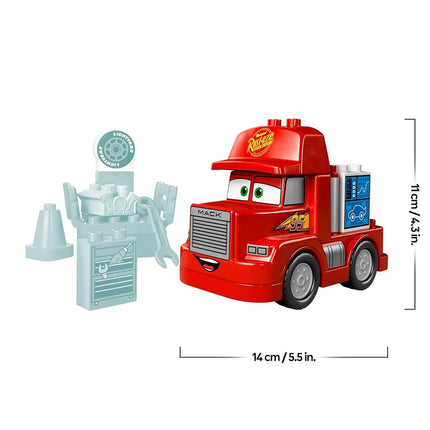 LEGO DUPLO Disney and Pixar’s Cars Mack at the Race Set, Truck Building Toy for 2 Plus Year Old Toddlers, Boys & Girls, Buildable Red Hauler from the Film, Birthday Gift Idea 10417