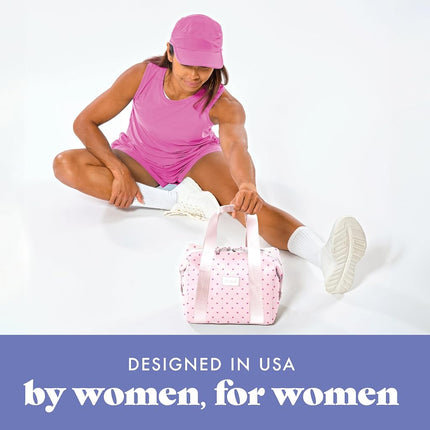 Fit & Fresh - Bolsa de neopreno para almuerzo para mujer, bolsa de almuerzo térmica para el trabajo, lonchera grande resistente a desgarros y manchas para mujer con recipientes y hielo