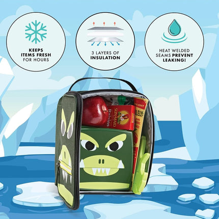 Fit & Fresh Novelty Insulated Kids Lunch Box, Dinosaur, Unisex